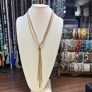 Elegant Gold Tassel Necklace